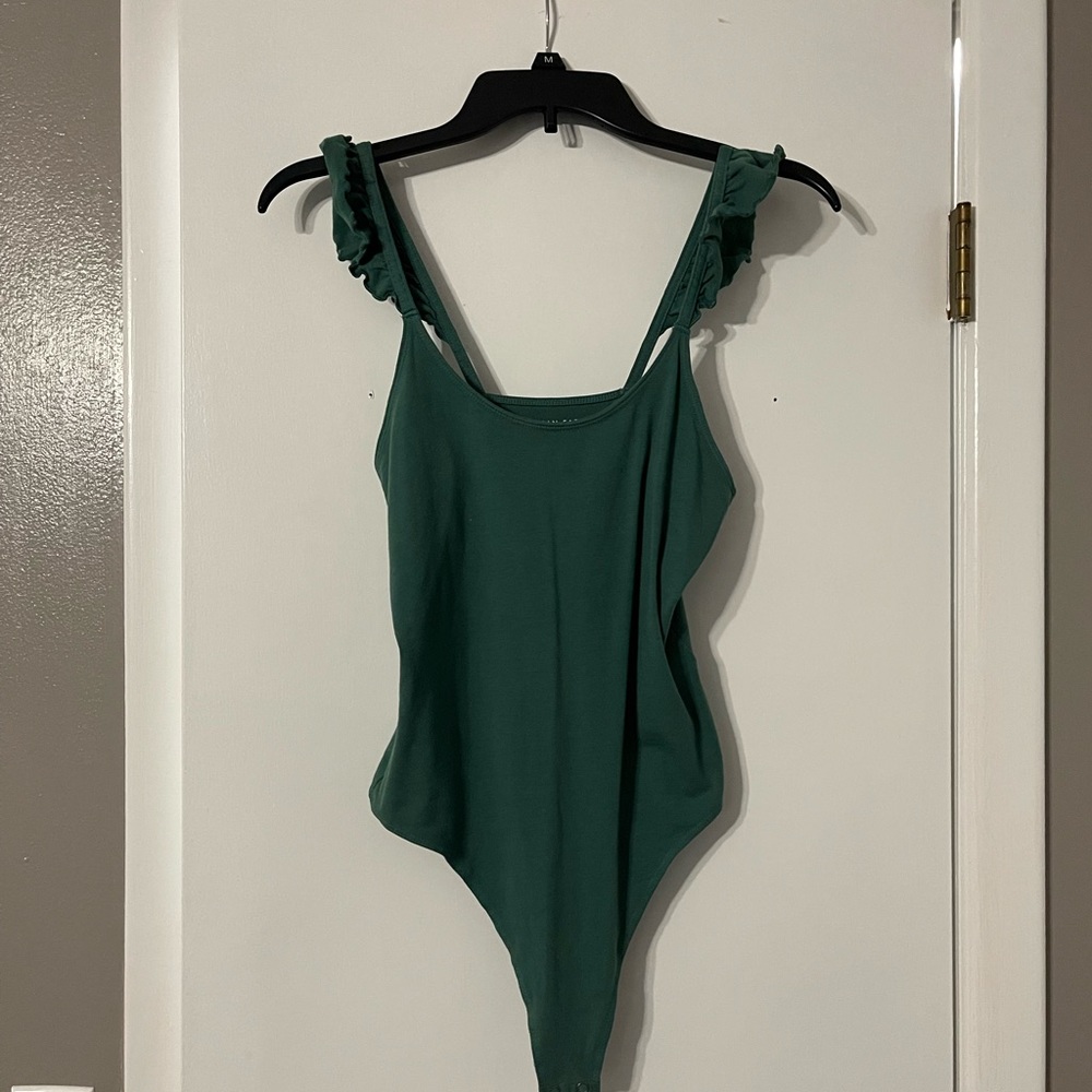 American eagle ruffle sleeve tank top body suit